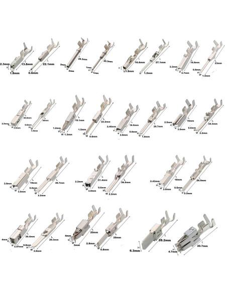 Kit de Terminales Eléctricos Automotrices AYZAR 430 Pcs 28 Tipos