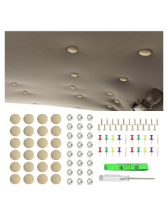 Kit de Reparación de Techo de Coche 60 Piezas PACLVIO Beige