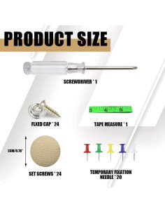 Kit de Reparación de Techo de Coche 60 Piezas PACLVIO Beige 2