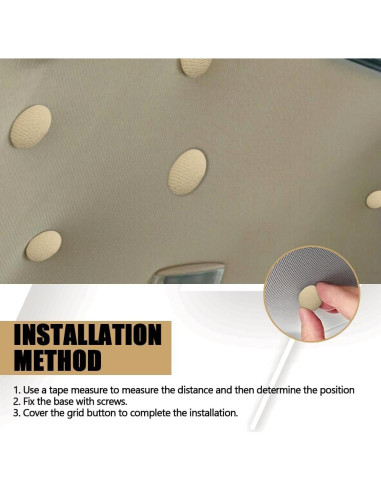 Kit de Reparación de Techo de Coche 60 Piezas PACLVIO Beige