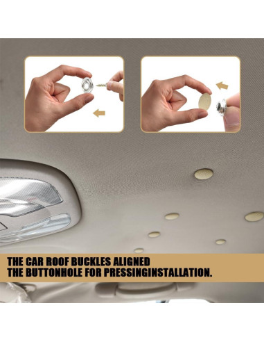 Kit de Reparación de Techo de Coche 60 Piezas PACLVIO Beige