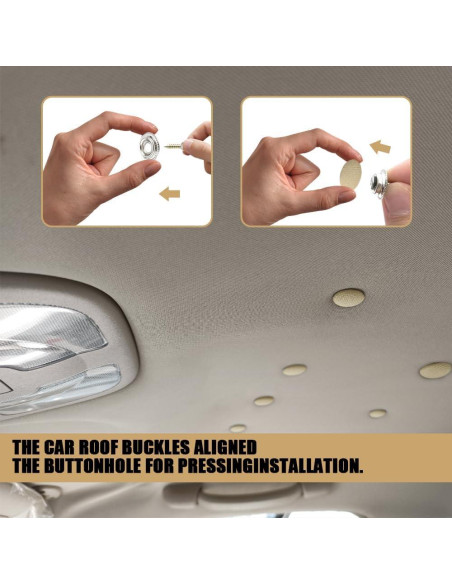 Kit de Reparación de Techo de Coche 60 Piezas PACLVIO Beige