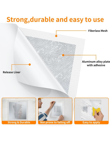 Kit de Reparación de Paredes de Yeso Wznbjlx 25.4x25.4 cm
