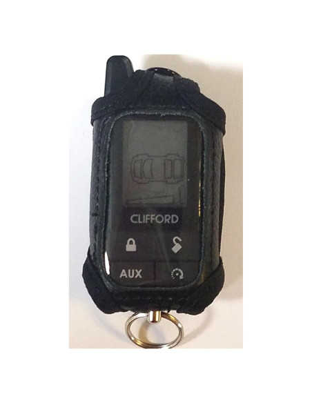 Funda de Cuero Negro para Control Remoto Clifford 7345X