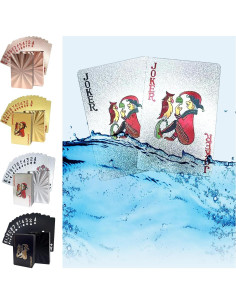 4 Barajas de Cartas de Juego Impermeables FMOACEN Estándar 2