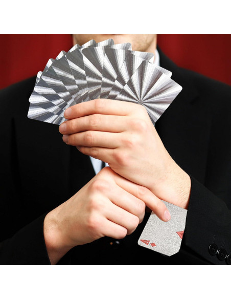 4 Barajas de Cartas de Juego Impermeables FMOACEN Estándar