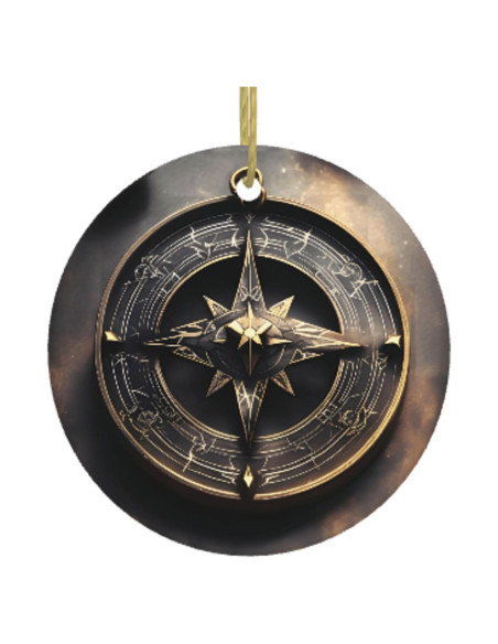 Adornos Cerámicos de Navidad JxWCher 7.62 cm Runes Mágicas