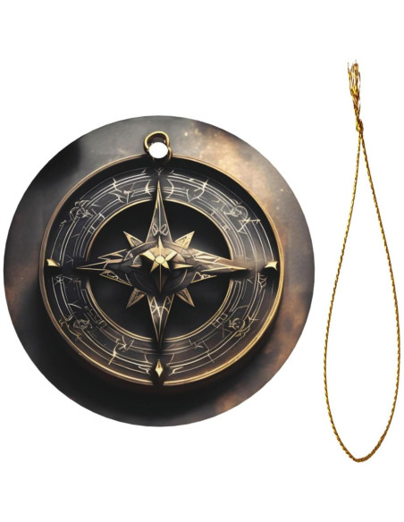 Adornos Cerámicos de Navidad JxWCher 7.62 cm Runes Mágicas