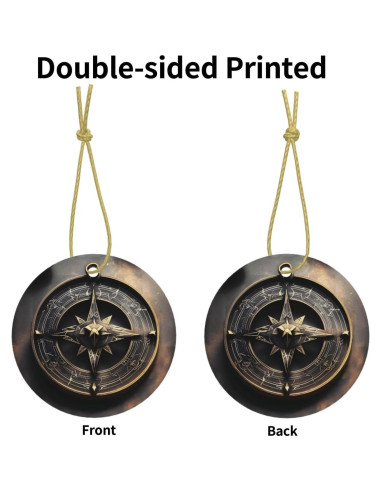 Adornos Cerámicos de Navidad JxWCher 7.62 cm Runes Mágicas