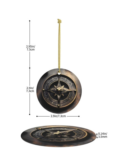 Adornos Cerámicos de Navidad JxWCher 7.62 cm Runes Mágicas