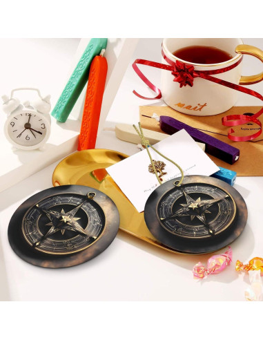 Adornos Cerámicos de Navidad JxWCher 7.62 cm Runes Mágicas