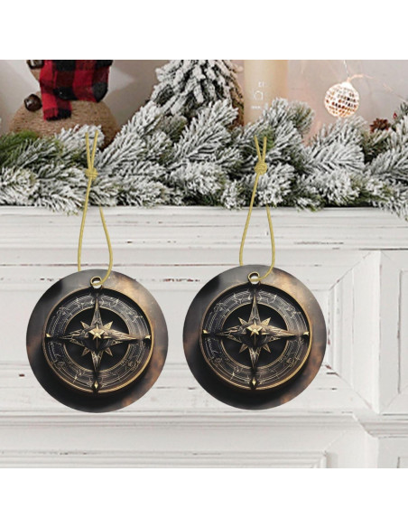 Adornos Cerámicos de Navidad JxWCher 7.62 cm Runes Mágicas