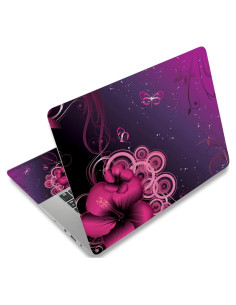 Vinilo Universal para Laptop AORTDES 15.6" Flores Moradas