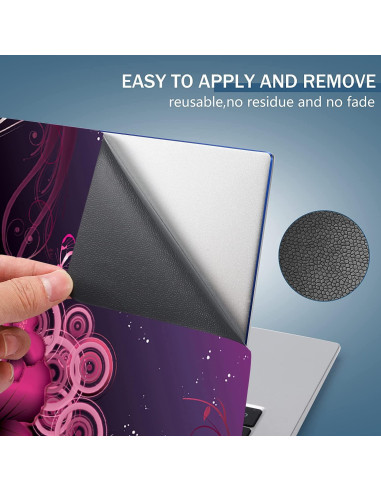 Vinilo Universal para Laptop AORTDES 15.6" Flores Moradas