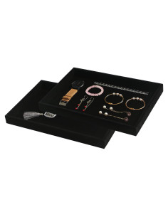 Bandeja Organizadora de Joyería Coward 2 Piezas Terciopelo