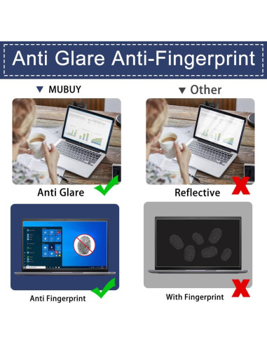 Paquete de 2 Protectores de Pantalla MUBUY para Surface Laptop 7 13.8" - Anti Luz Azul y Antirreflejo