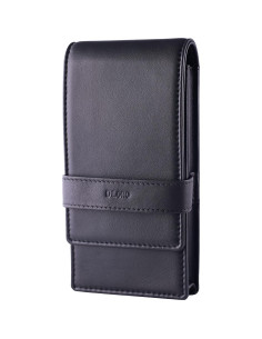 Estuche de Cuero DiLoro Negro para 4 Plumas y Lápices 2