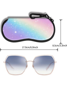 Funda de Gafas Hion Neopreno Ultra Ligera con Cierre y Clip 2