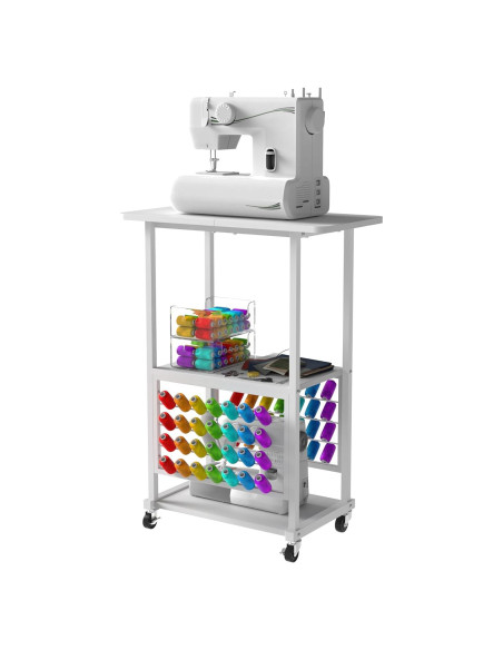 Mesa de Costura Rodante Jchccu con Soporte para 56 Bobinas