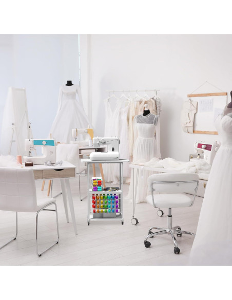 Mesa de Costura Rodante Jchccu con Soporte para 56 Bobinas