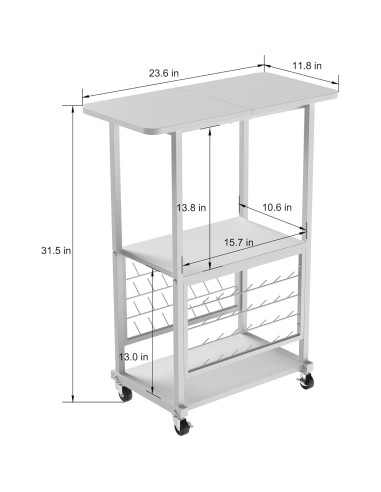 Mesa de Costura Rodante Jchccu con Soporte para 56 Bobinas