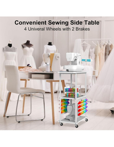 Mesa de Costura Rodante Jchccu con Soporte para 56 Bobinas