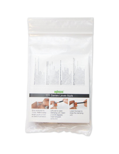 Conectores Compactos Wago 221-415 de 5 Conductores - Bolsa de 10