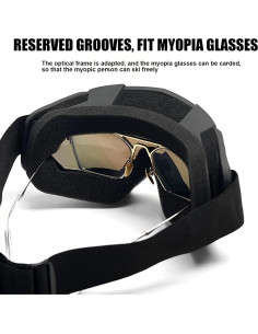 Gafas de Motocross Immoono con Balaclava Facial Naranja 2