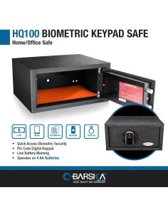 Caja Fuerte Biométrica y Teclado Barska HQ100 - 0.46 m 2