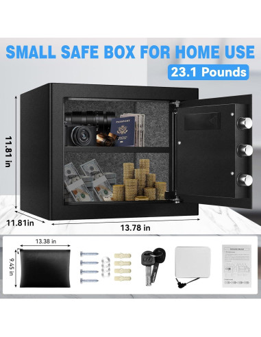 Caja Fuerte Pequeña ToruKeep 1.8 Pies Cúbicos Antirrobo