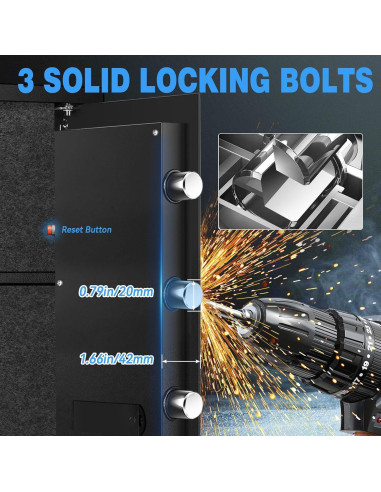 Caja Fuerte Pequeña ToruKeep 1.8 Pies Cúbicos Antirrobo