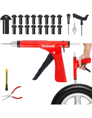 Kit de Reparación Neumáticos Tubeless Richcat 16 Tapones Hongo