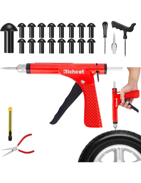 Kit de Reparación Neumáticos Tubeless Richcat 16 Tapones Hongo