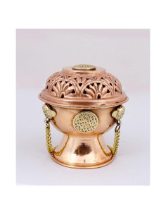 Soporte de Incienso de Cobre Indian Consigners con Cadena