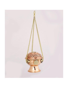 Soporte de Incienso de Cobre Indian Consigners con Cadena 2