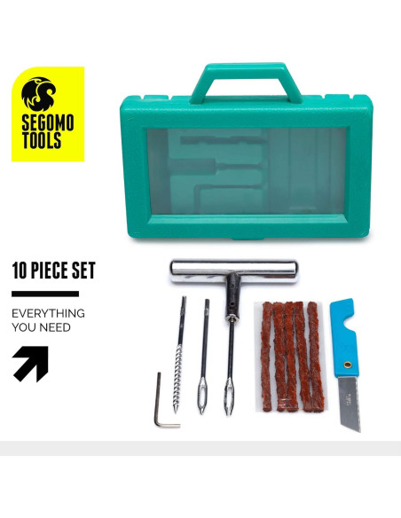 Kit de Reparación de Neumáticos Segomo Tools 10 Piezas