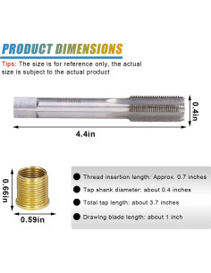 Kit de Reparación de Roscas de Bujía UHANBUT M14x1.25 2
