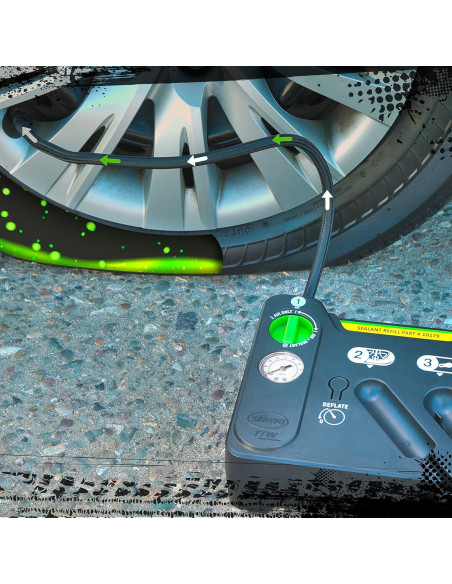 Kit de Emergencia Slime 50122 para Reparación de Neumáticos