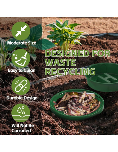 Compostador de Gusanos Inground TOP XIAN 2-Pack 8L Verde