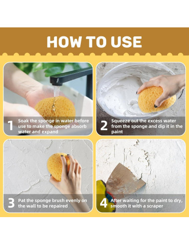 Esponja Texturizada Knockdown MAQIHAN - 2 Piezas para Reparación de Paredes