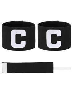 Brazaletes de Capitán Ajustables Styquenzer 2 Pcs Negro 7x33 cm