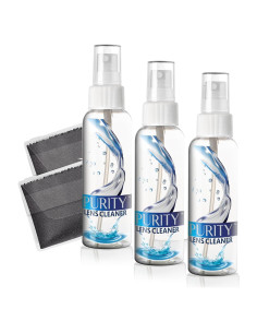 Kit Limpiador de Lentes Purity - 3 x 29,57 ml + 2 Paños