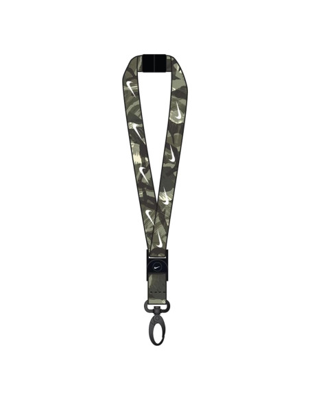 Cinta Lanyard Nike Premium Unisex Verde Aceite/Coco Leche