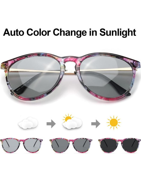 Gafas de sol fotocromáticas TJUTR UV400 para día y noche