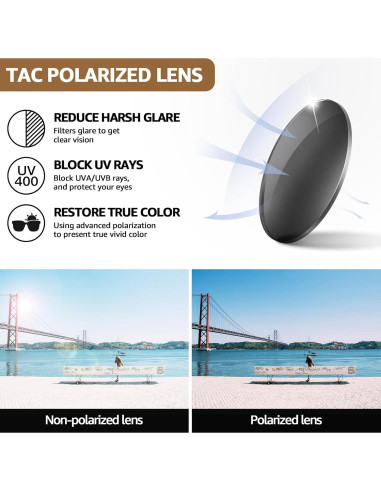 Gafas de sol fotocromáticas TJUTR UV400 para día y noche