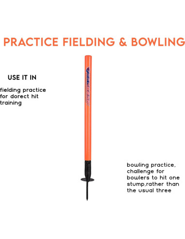 Wicket de Objetivo de Cricket Naqqash Sports 28" Metal Naranja