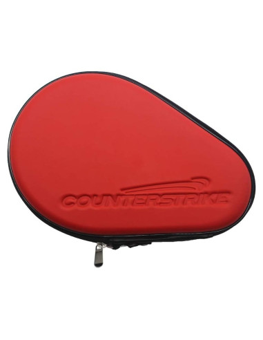 Funda Dura para 2 Palas de Tenis de Mesa CounterStrike Rojo