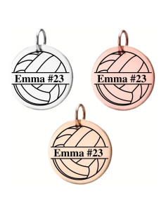 Encanto de Voleibol Personalizado Acero Inoxidable 1.9 cm