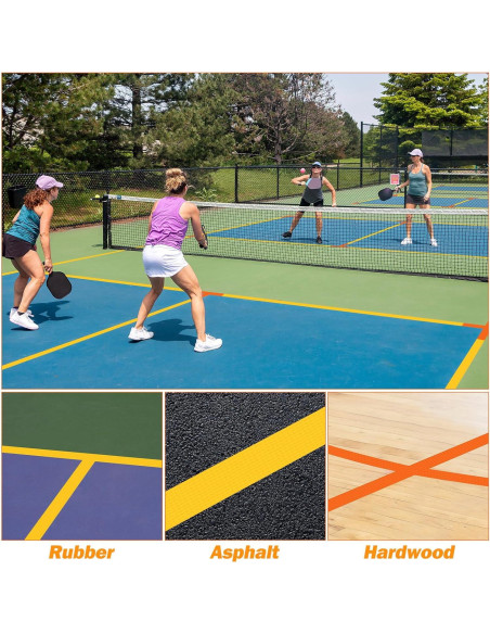 Cinta para Cancha Innconee 4 Rollos 5 cm x 50 m Amarillo Naranja