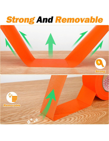 Cinta para Cancha Innconee 4 Rollos 5 cm x 50 m Amarillo Naranja